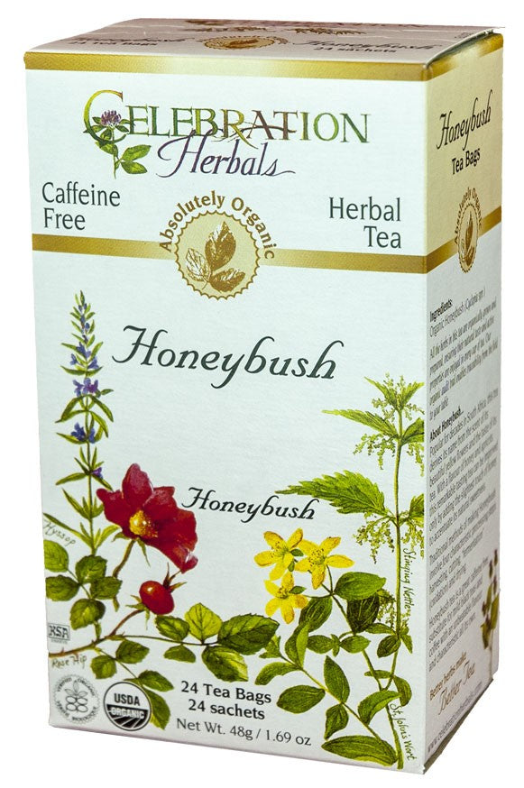 CELEBRATION HERBALS TEA HONEYBUSH TEABAGS 24CT ORGANIC