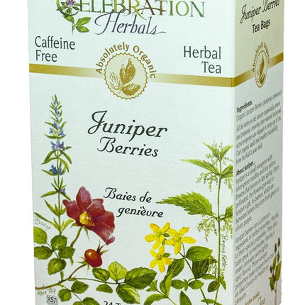 CELEBRATION HERBALS TEA JUNIPER BERRIES TEABAGS 24CT ORGANIC