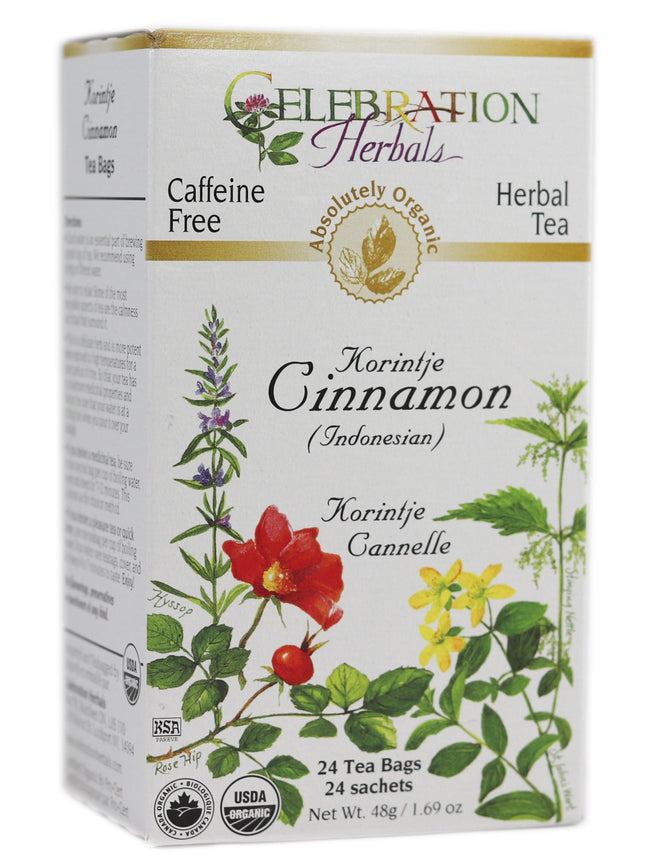 CELEBRATION HERBALS TEA KORINTJE CINNAMON TEABAGS 24CT ORGANIC