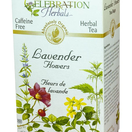 CELEBRATION HERBALS TEA LAVENDER FLOWERS TEABAGS 24CT ORGANIC