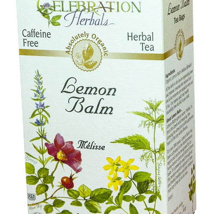 CELEBRATION HERBALS TEA LEMON BALM TEABAGS 24CT ORGANIC