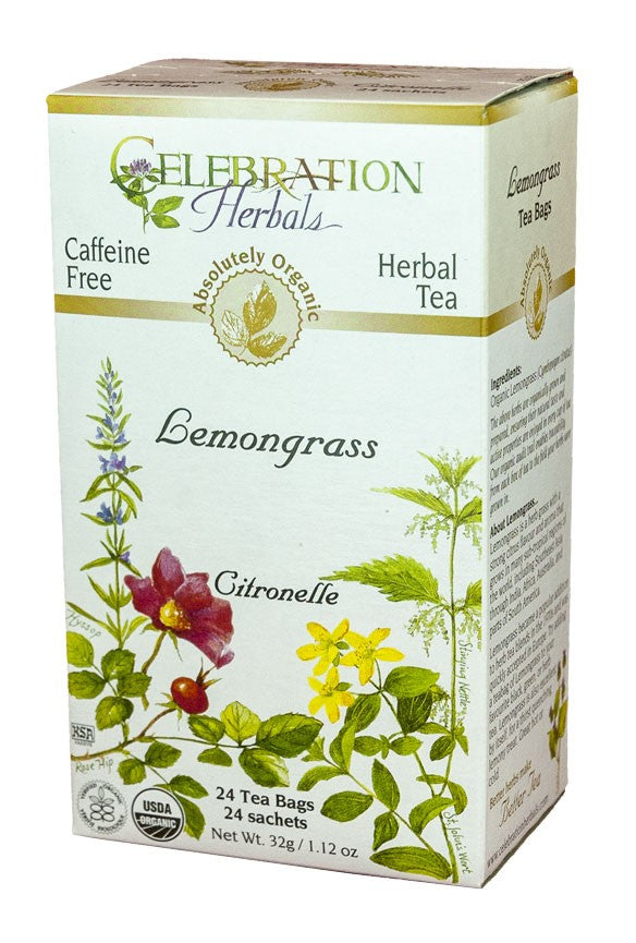 CELEBRATION HERBALS TEA LEMONGRASS TEABAGS 24CT ORGANIC