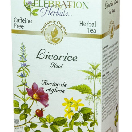 CELEBRATION HERBALS TEA LICORICE ROOT TEABAGS 24CT ORGANIC