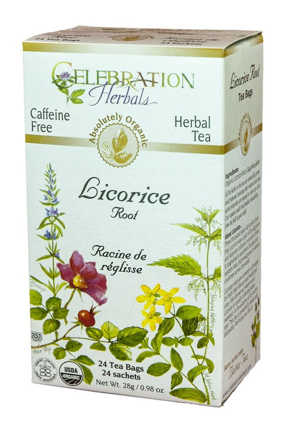 CELEBRATION HERBALS TEA LICORICE ROOT TEABAGS 24CT ORGANIC