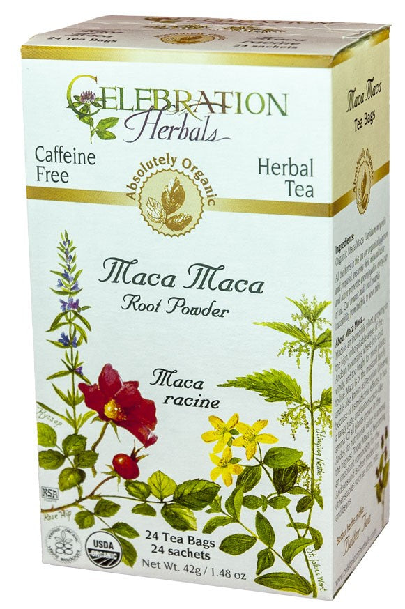 CELEBRATION HERBALS TEA MACA MACA ROOT TEA TEABAGS 24CT ORGANIC