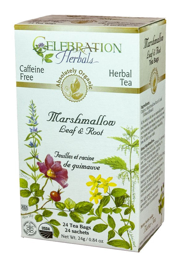 CELEBRATION HERBALS TEA MARSHMALLOW LEAF & ROOT TEABAGS 24CT ORGANIC