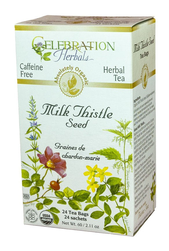CELEBRATION HERBALS TEA MILK THISTLE SEED TEABAGS 24CT ORGANIC
