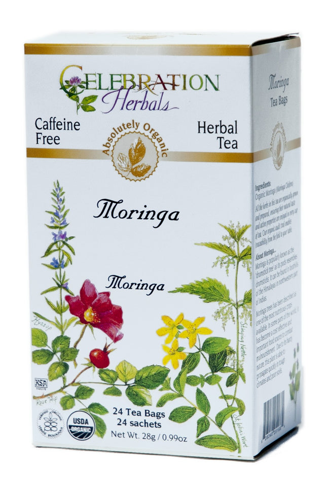 CELEBRATION HERBALS TEA MORINGA TEABAGS 24CT ORGANIC