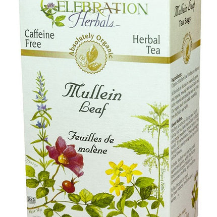CELEBRATION HERBALS TEA MULLEIN LEAF TEABAGS 24CT ORGANIC