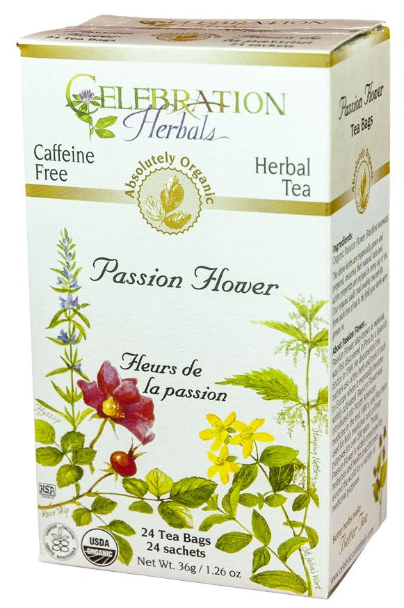CELEBRATION HERBALS TEA PASSION FLOWER TEABAGS 24CT ORGANIC
