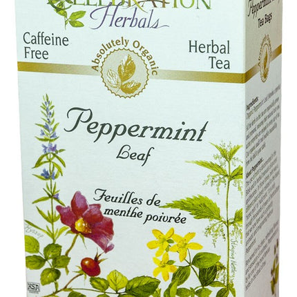CELEBRATION HERBALS TEA PEPPERMINT LEAF TEABAGS 24CT ORGANIC