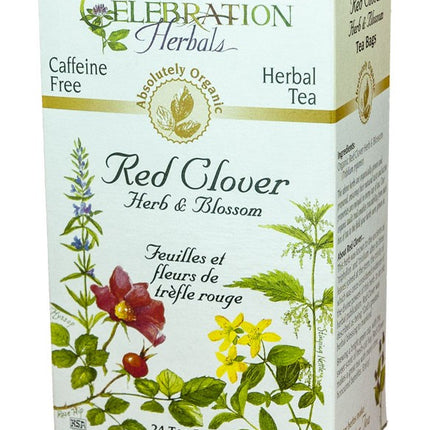 CELEBRATION HERBALS TEA RED CLOVER HERB & BLOSSOM TEABAGS 24CT ORGANIC