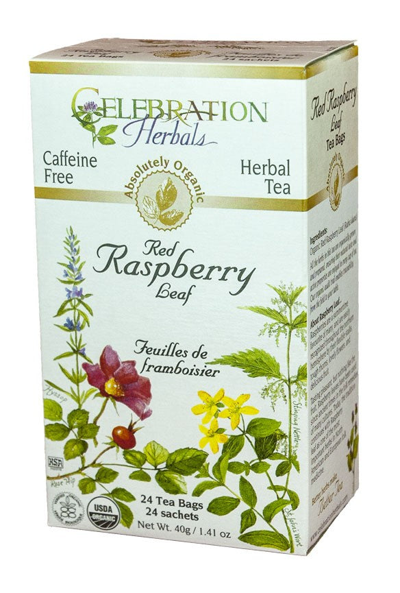 CELEBRATION HERBALS TEA RED RASPBERRY LEAF TEABAGS 24CT ORGANIC