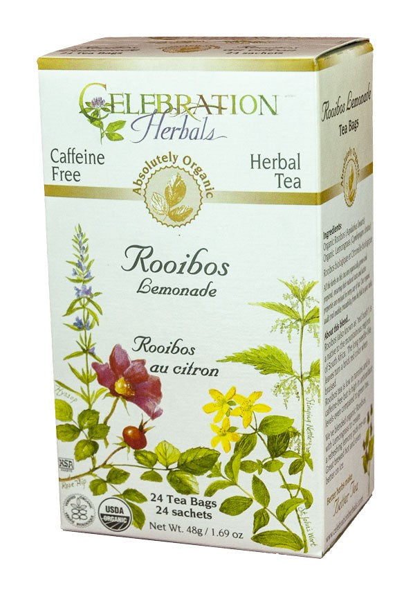 CELEBRATION HERBALS TEA ROOIBOS LEMONADE TEABAGS 24CT ORGANIC