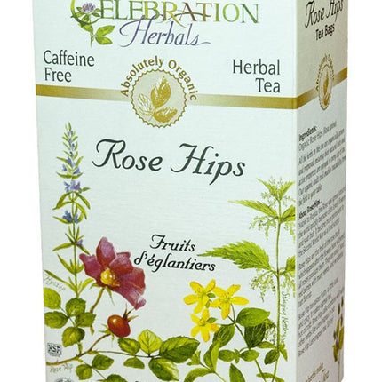 CELEBRATION HERBALS TEA ROSE HIPS TEABAGS 24CT ORGANIC