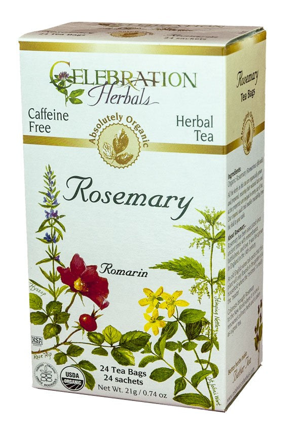 CELEBRATION HERBALS TEA ROSEMARY LEAF TEABAGS 24CT ORGANIC