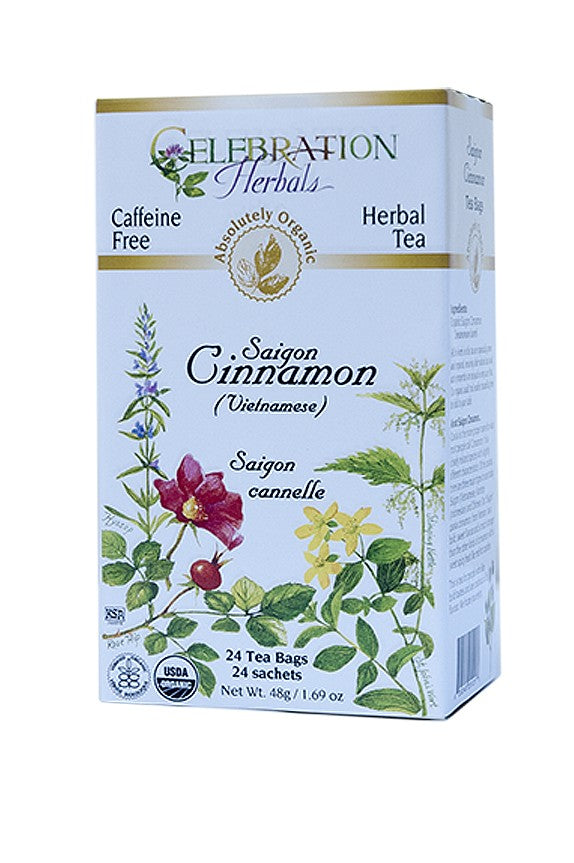 CELEBRATION HERBALS TEA SAIGON CINNAMON TEABAGS 24CT ORGANIC