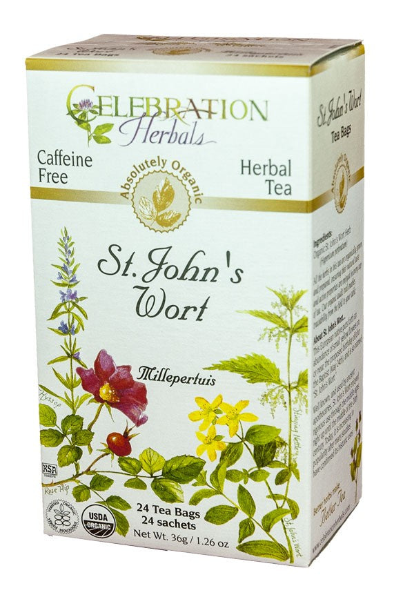 CELEBRATION HERBALS TEA SAINT JOHN'S WORT TEABAGS 24CT ORGANIC