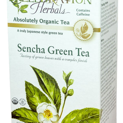 CELEBRATION HERBALS TEA SENCHA GREEN TEA TEABAGS 24CT ORGANIC
