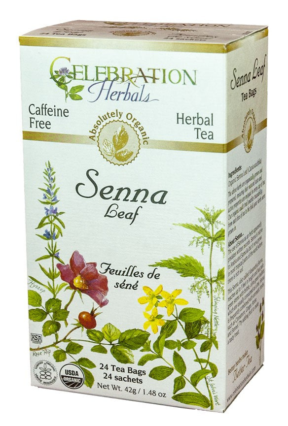 CELEBRATION HERBALS TEA SENNA LEAF TEABAGS 24CT ORGANIC