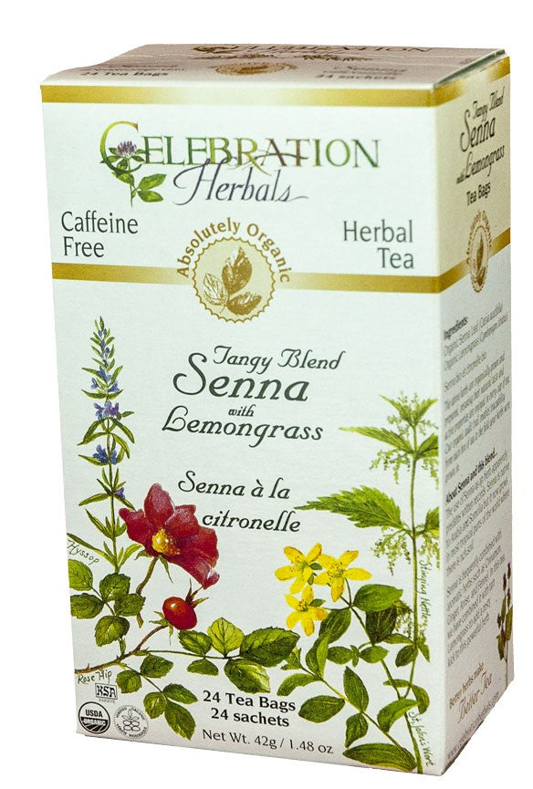 CELEBRATION HERBALS TEA SENNA W/ LEMONGRASS TEABAGS 24CT ORGANIC