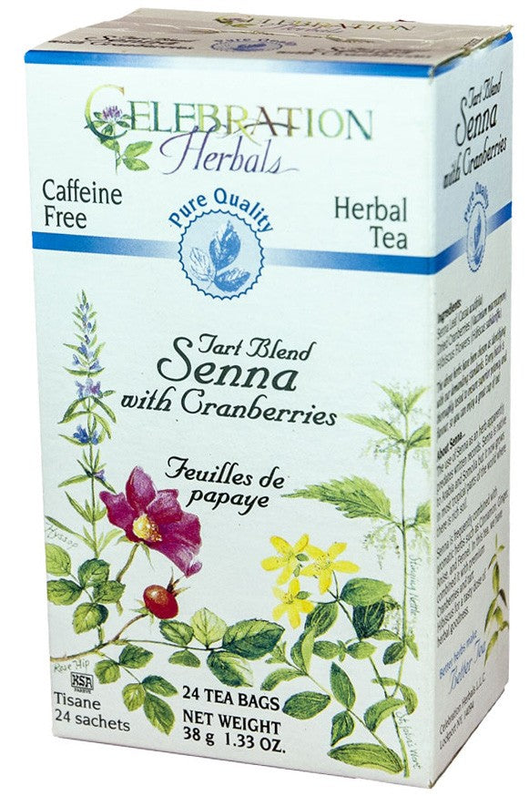 CELEBRATION HERBALS TEA SENNA W CRANBERRIES TEABAGS 24CT PURE QUALITY