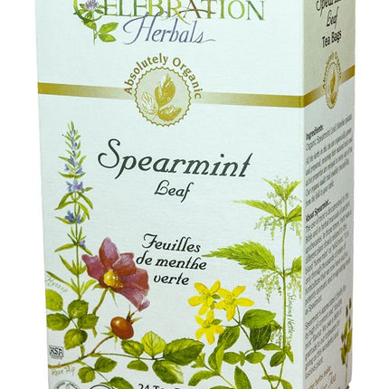 CELEBRATION HERBALS TEA SPEARMINT LEAF TEABAGS 24CT ORGANIC