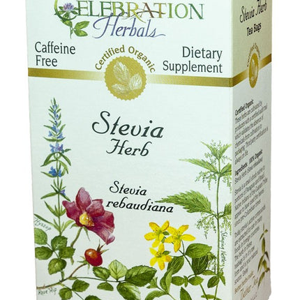 CELEBRATION HERBALS TEA STEVIA HERB TEABAGS 24CT ORGANIC
