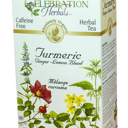 CELEBRATION HERBALS TEA TURMERIC BLEND TEABAGS 24CT ORGANIC