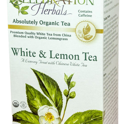 CELEBRATION HERBALS TEA WHITE & LEMON TEA TEABAGS 24CT ORGANIC