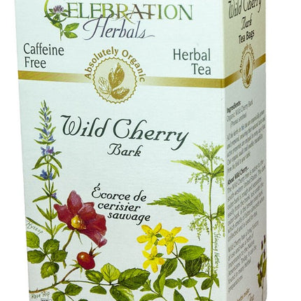 CELEBRATION HERBALS TEA WILD CHERRY BARK TEABAGS 24CT ORGANIC