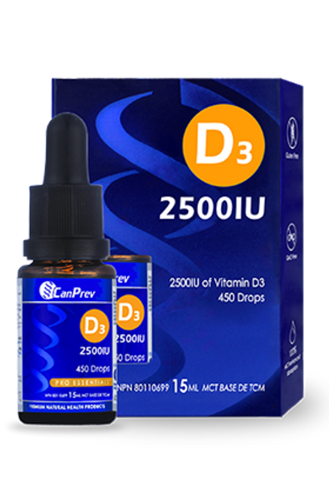 CANPREV D3 DROPS 2500IU (MCT BASE) 15ml