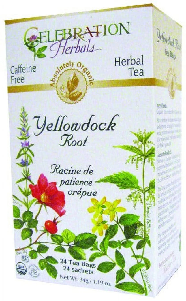 CELEBRATION HERBALS TEA YELLOWDOCK TEABAGS 24CT ORGANIC