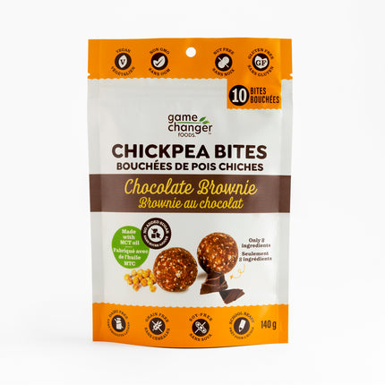 GAME CHANGER CHICKPEA BITES CHOCOLATE BROWNIE 140g