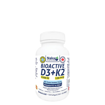 NAKA PLATINUM BIOACTIVE D3+K2 150SG