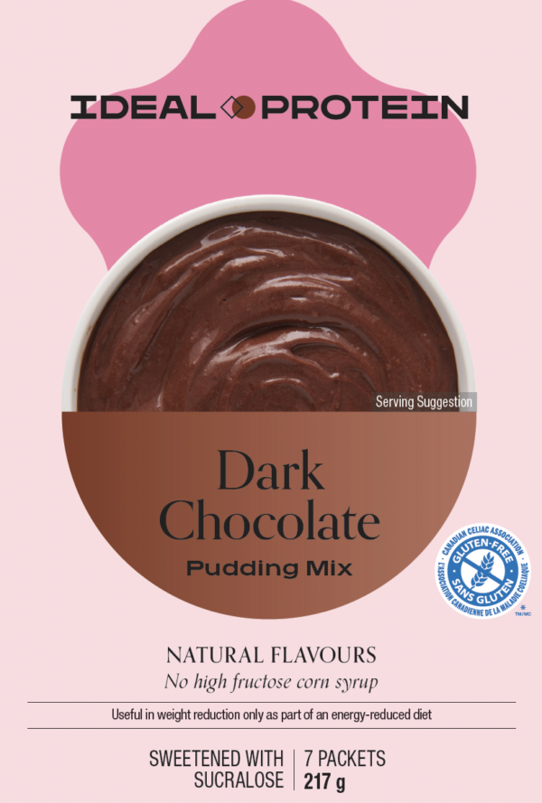 IDEAL PROTEIN DARK CHCOLATE PUDDING MIX - 1 BOX