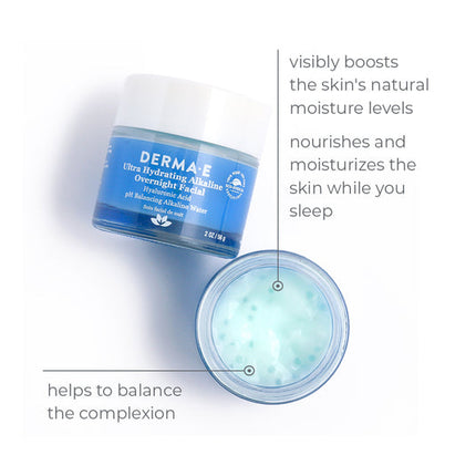 DERMA E ALKALINE OVERNIGHT FACIAL 56g