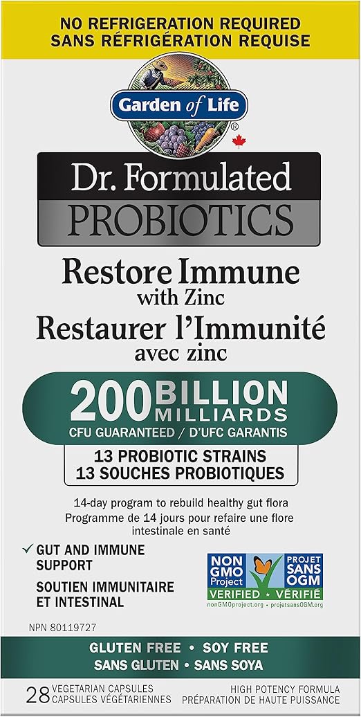 GARDEN OF LIFE DR. FORMULATED RESTORE IMMUNE w/ ZINC 200B 28vcaps