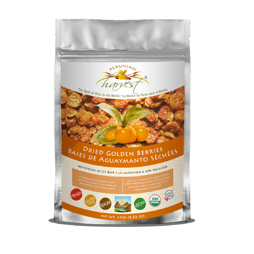 PERUVIAN HARVEST DRIED GOLDEN BERRIES 250g