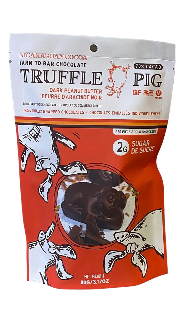 TRUFFLE PIG DARK PEANUT BUTTER 70%CACAO 90G 1 BAG