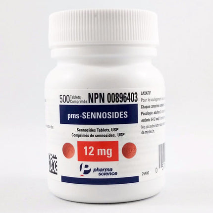 PMS-SENNOSIDES 12 MG TABLET 500 TABLETS