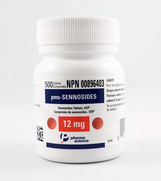 PMS-SENNOSIDES 12 MG TABLET 500 TABLETS