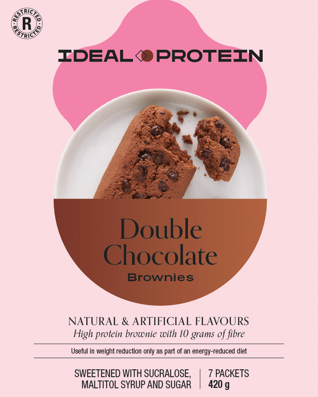 IDEAL PROTEIN DOUBLE CHOCOLATE BROWNIES - 1 BOX