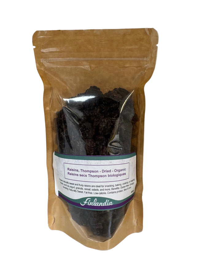 RAISINS THOMPSON DRIED ORGANIC 200G