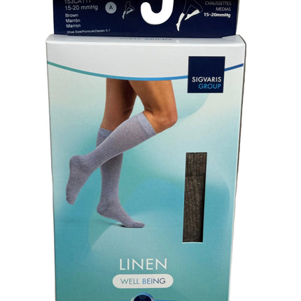 SIGVARIS GROUP LINEN 15-20MMHG FOR WOMAN SIZE A BROWN