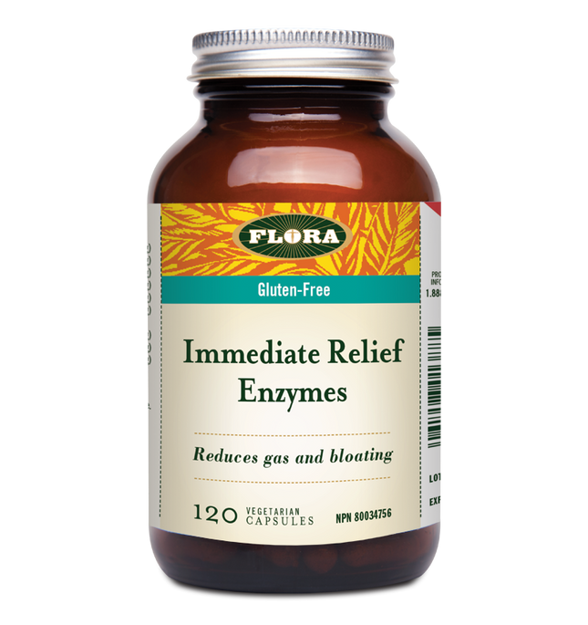 FLORA IMMEDIATE RELIEF ENZYMES 120vcaps