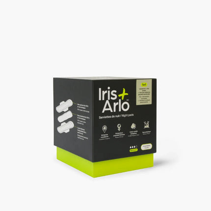 Iris + Arlo 100% Organic Cotton Night Pads 10 pads