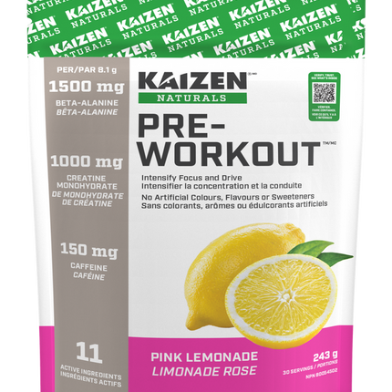 KAIZEN NATURALS PRE-WORKOUT 243g