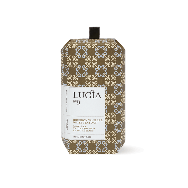 LUCIA #9 BOURBON VANILLA & WHITE TEA SOAP 165g