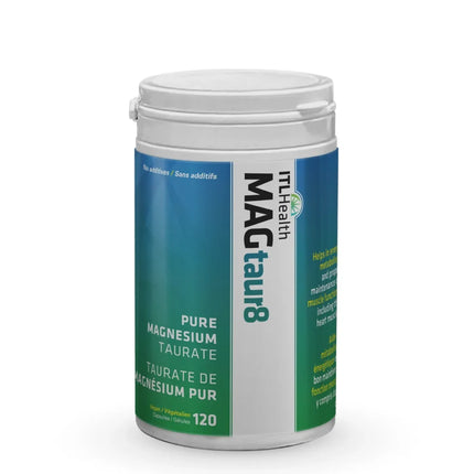ITL HEALTH MAGTAUR8 PURE MAGNESIUM TAURATE 120 VCAPS